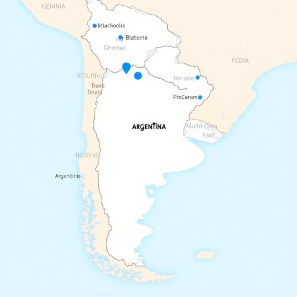 Mapa de estaciones YPF en Argentina